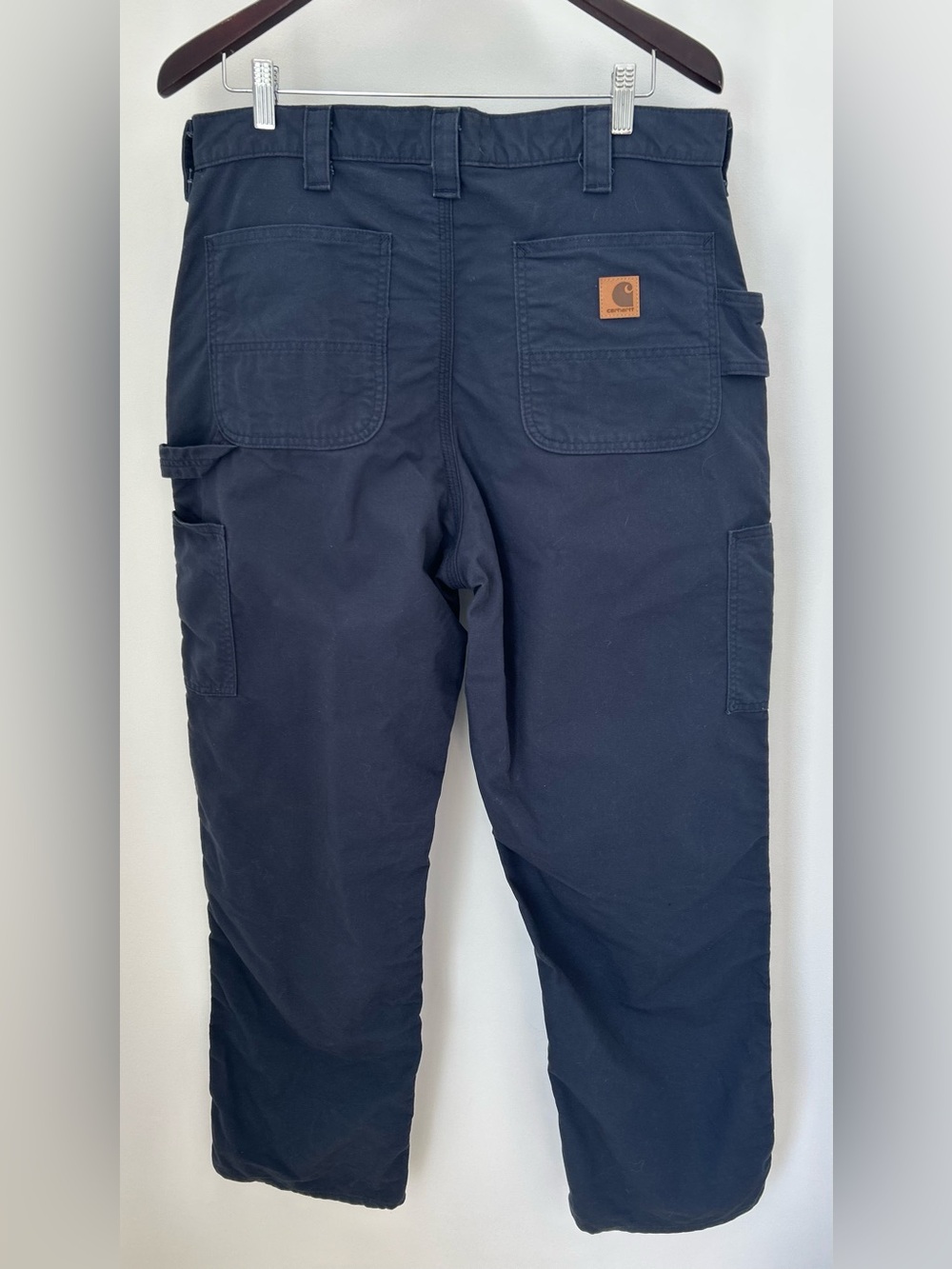 Carhartt B151 Original Dungaree Fit Carpenter Pants Men’s 36x32 Navy Workwear - Picture 3 of 4